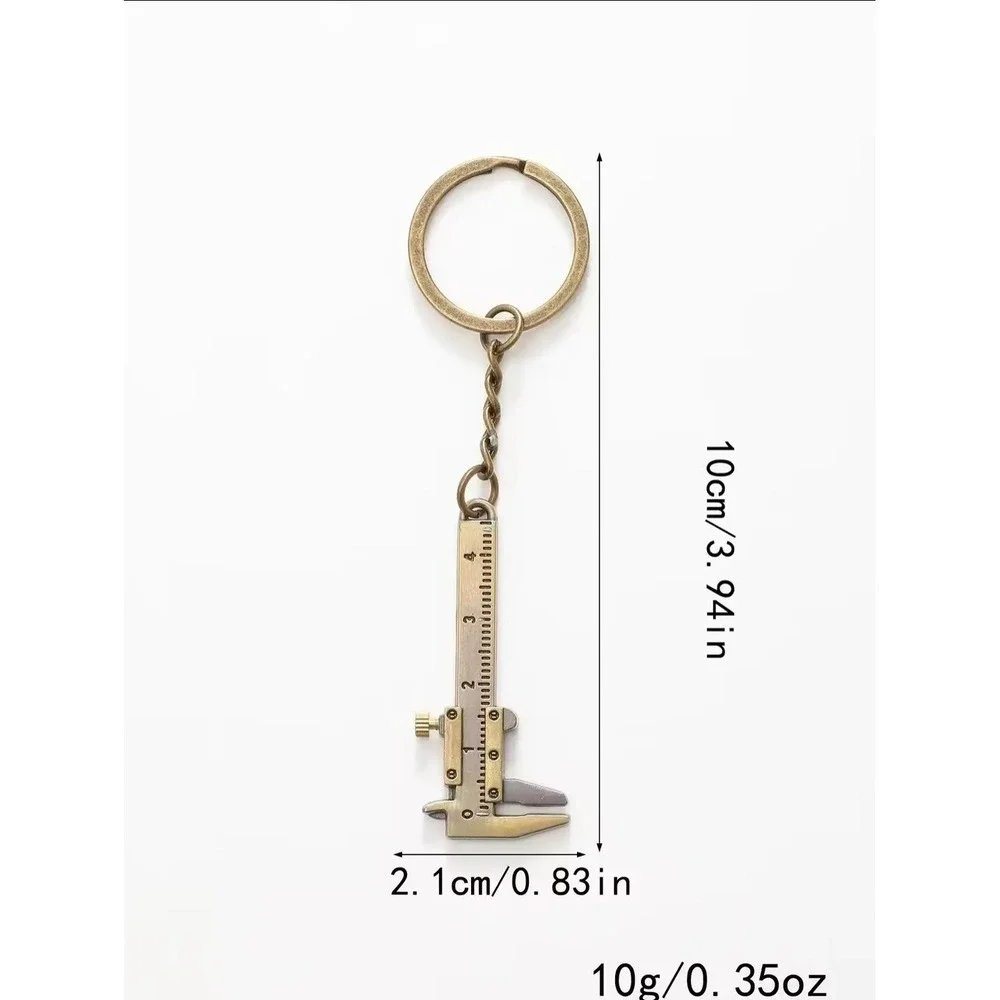 Vernier Caliper Gauge 0-40mm Key Chain Keychain Tool Engineering Novelty Silver‎